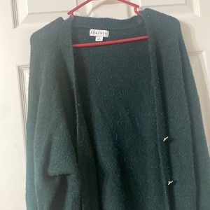 Green oversized cardigan